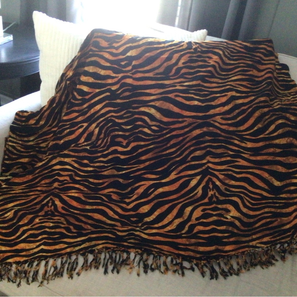 New Fringed Animal print Sarong handmade